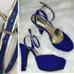 Candies Royal Blue pumps heels.
